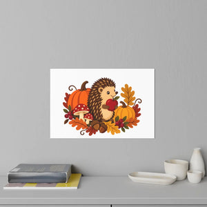 Autumn hedgehog wall decals