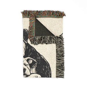 Personalized, Cozy Dog Lovers Woven Blanket - Adorable Puppy Design for Home Decor