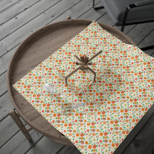 Floral watercolor wrapping paper roll, orange & peach garden gift wrap