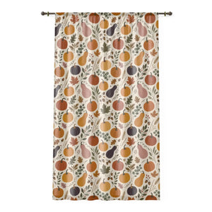 DipaliZ harvest sheer curtain, 50 by 84 inches, in rust and olive tones