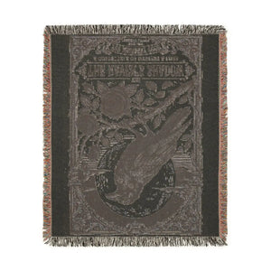 52 by 37 inch DipaliZ raven and rose blanket for an armchair throw