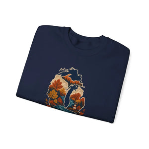 Michigan fall autumn colors crewneck sweatshirt - sweatshirts