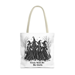 Witch Sisters Tote — “Girls Will Be Girls” Halloween Tote Bag