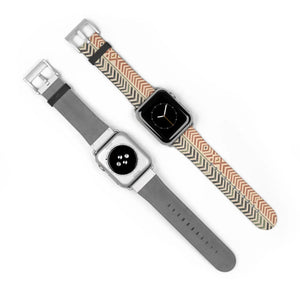 Tribal Chevron Pattern Watch Band - Boho Geometric Apple Watch Strap