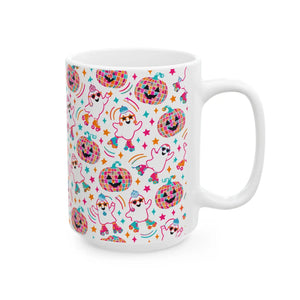Colorful disco unicorn ceramic mug - mugs