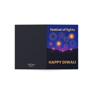 Personalized, Happy Diwali Greeting Card — Festival of Lights Fireworks Design