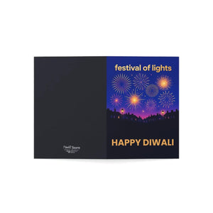 Sample wording printed on a DipaliZ personalised Diwali card