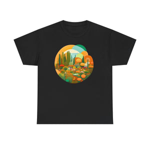 Beautiful landscape in a circle, Unisex Heavy Cotton Tee