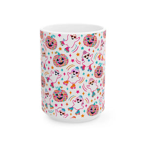 Colorful disco unicorn ceramic mug - mugs