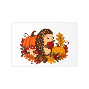 Autumn hedgehog wall decals