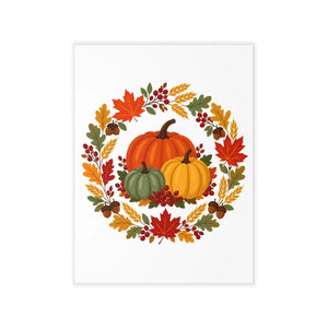 Autumn harvest pumpkin wreath wall decal - decals
