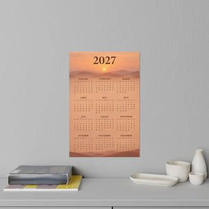 DipaliZ desert sunset calendar decal, sized from 12 by 18 to 24 by 36 inches