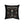 Faux linen surface of the DipaliZ Goth Miss Dark Rose throw pillow
