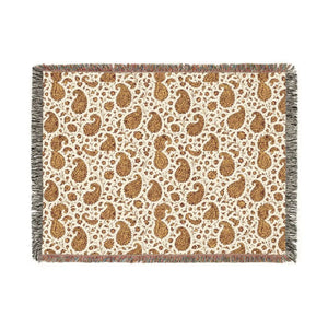 Stepped diamonds and broad bands rendered in a DipaliZ woven throw