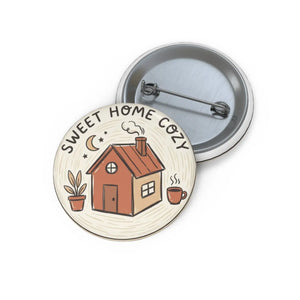 Pin Button — "Sweet Home Cozy" House Lapel Pin