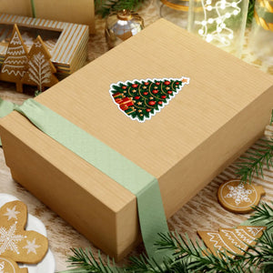 Christmas tree kiss-cut vinyl decal - home decor decals