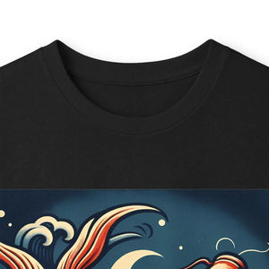 Japanese koi dragon ocean waves “keep moving” long sleeve tee - t-shirts