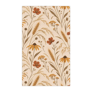 Late-season seed heads and dried stems printed on a DipaliZ kitchen towel