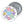 Smiley Heart Stars Pin Button — Cute Pastel Enamel-Look Badge