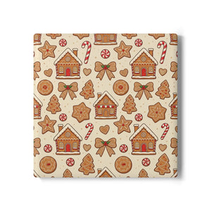Christmas gingerbread ceramic coaster - coasters
