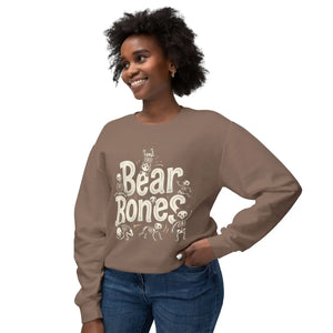 Bear Bone Crewneck Sweatshirt — Subtle Watercolor Wildlife Graphic
