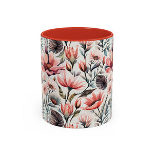 Flowers and birds, Accent Coffee Mug, 11oz