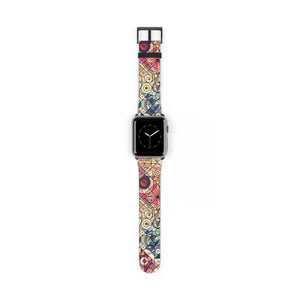 Geometric Floral Mosaic Watch Band – Colorful Vintage Art Pattern