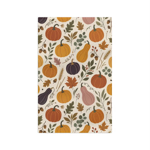 DipaliZ harvest kitchen towel in muted gold, rust and olive