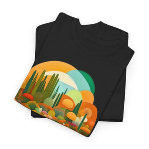 Beautiful landscape in a circle, Unisex Heavy Cotton Tee