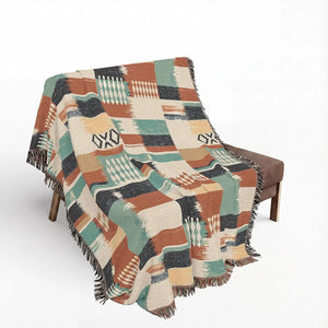 Southwestern patchwork woven throw by DipaliZ, brand new and printed to order