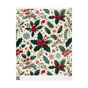 Festive Botanical Christmas Wrapping Paper