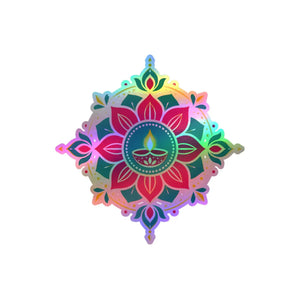 Diya mandala kiss-cut vinyl decal - home decor decals