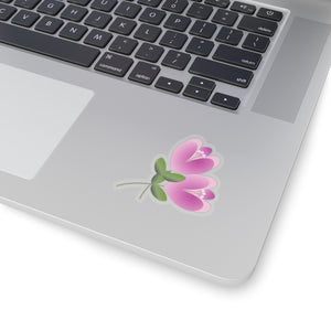 Ppink flower, Kiss-Cut Stickers