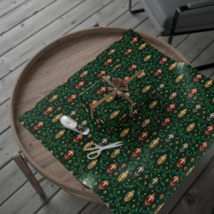 Luxury christmas wrapping paper – emerald green holiday gift wrap