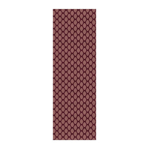 Damask Burgundy Spun Polyester Fabric by the Yard — Classic Floral Upholstery & Dressmaking Textile