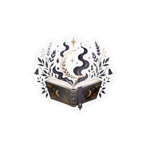 Mystical open book kiss-cut vinyl decal - home decor decals
