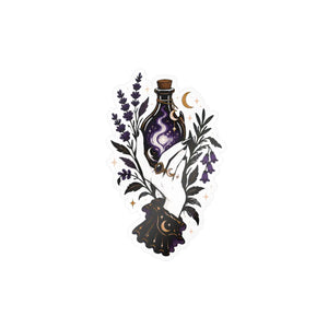 Mystical potion botanical kiss-cut vinyl decal - home decor decals