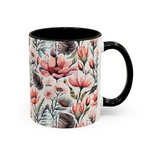Flowers and birds, Accent Coffee Mug, 11oz