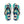 Geometric teal and navy flip flops - slippers