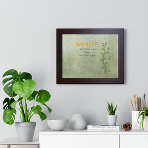 Namaste, Framed Horizontal Poster