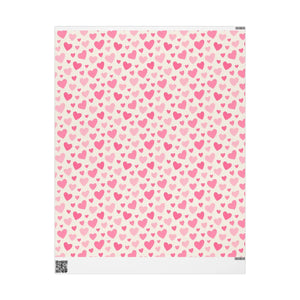 Pink heart wrapping paper roll – romantic valentine’s gift wrap