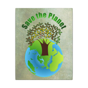 Save the planet, Matte Canvas, Stretched, 0.75"