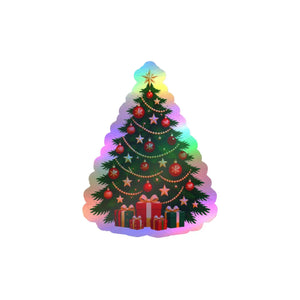 Christmas tree kiss-cut vinyl decal - home decor decals