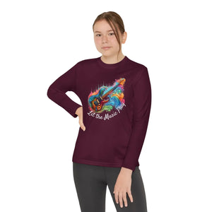 Youth Long Sleeve Music Tee - 'Let the Music Play'