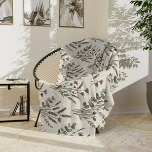 DipaliZ Botanical Lavender Sprig velveteen microfiber blanket