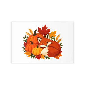 Autumn fox and pumpkins fall wall decal - decals