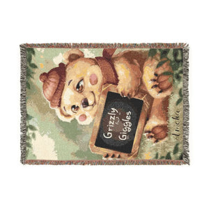 Grizzly bear blanket in a nursery