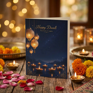 Happy diwali greeting card – festival of lights (1/10 pcs) - cards