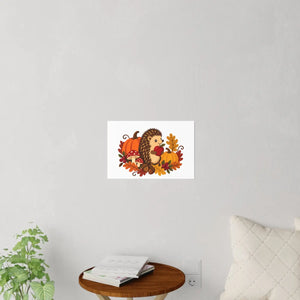 Autumn hedgehog wall decals