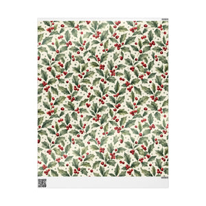 Festive Holly Berry Christmas Wrapping Paper